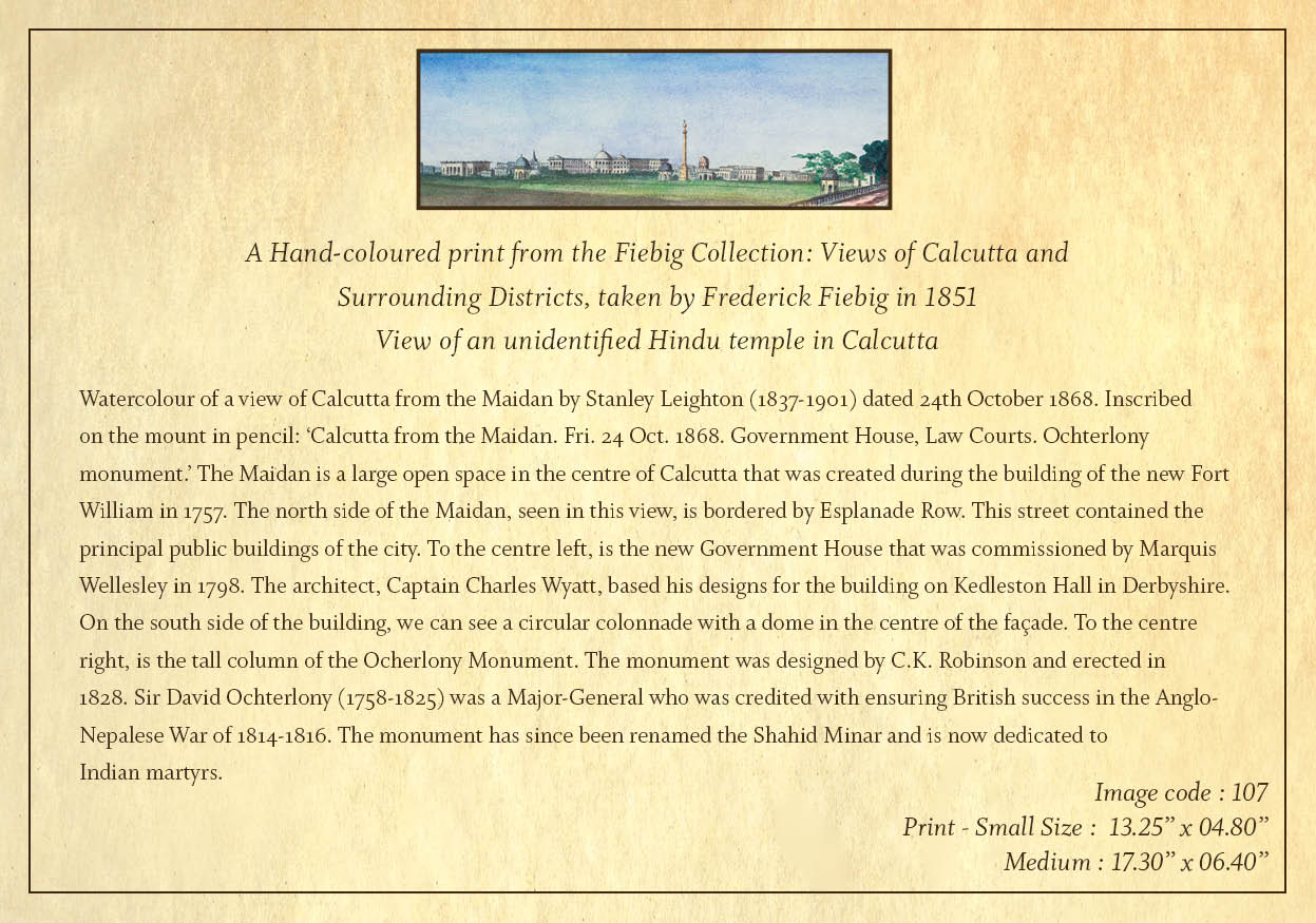 A Hand-Coloured Print from the Fiebeg Collection (Code: 107) – Coloured Lithograph