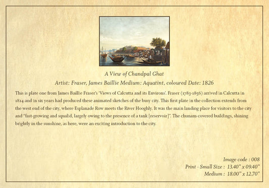 A View of Chandpal Ghat (Code: 008) – Coloured Lithograph