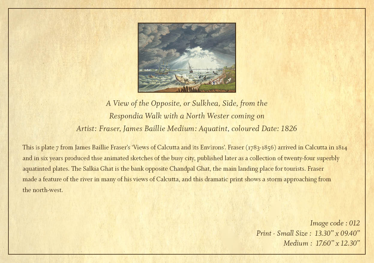 A View of the Opposite, or Sulkhea, Side, from the Respondia Walk (Code: 012) – Coloured Lithograph