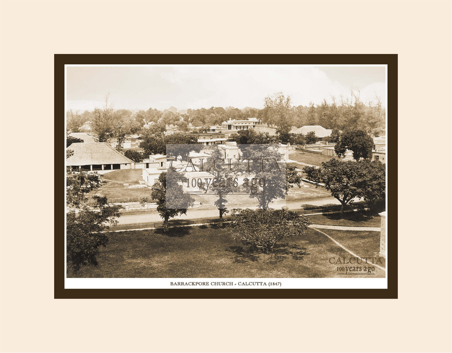 Barrackpore Church Near Calcutta (Code: 7) Mounted Photo Print
