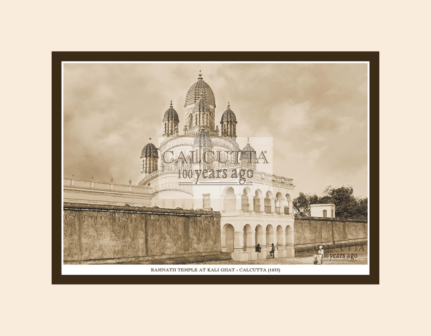 Dakshineswar Temple (Code: 32) Mounted Photo Print