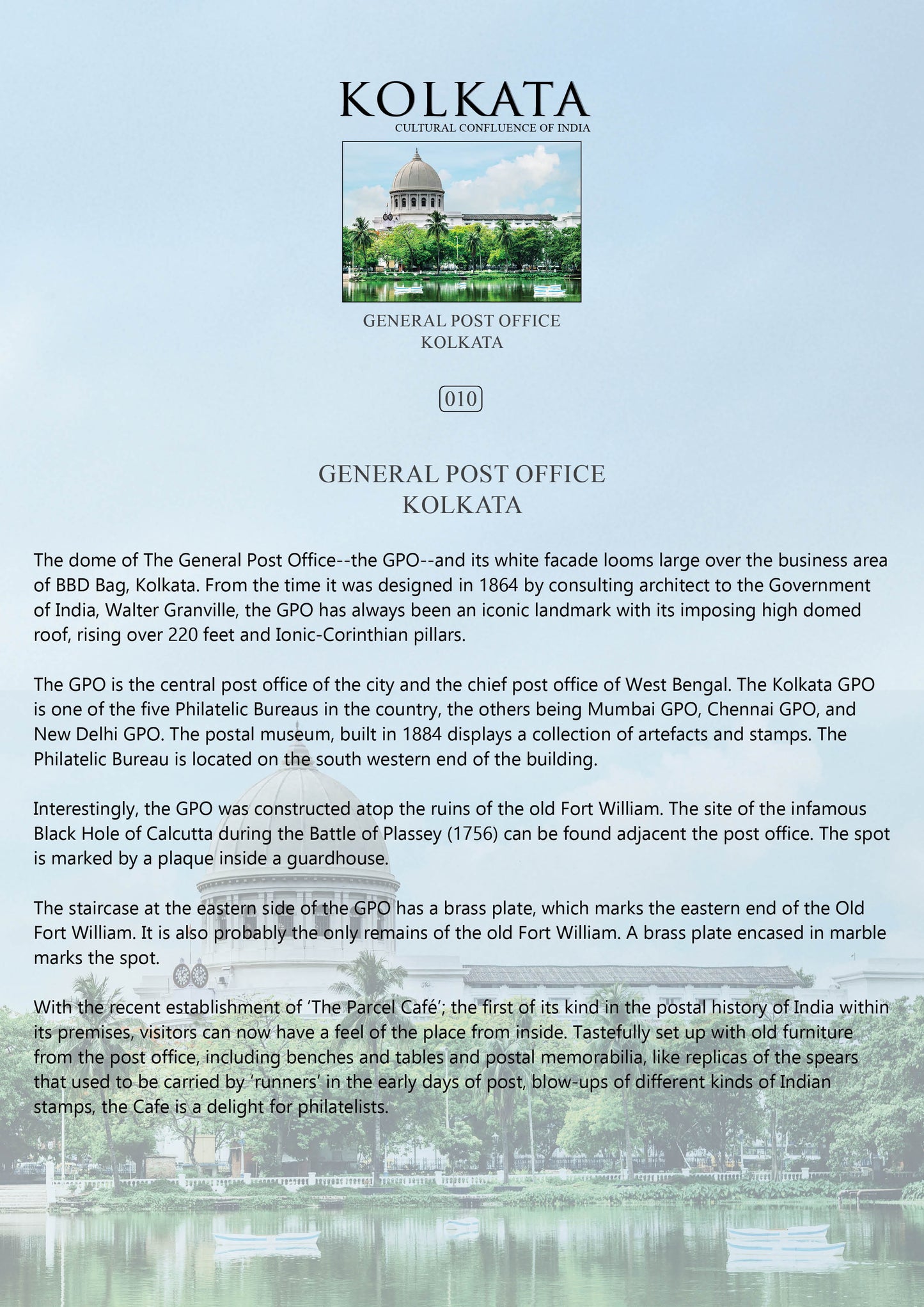 History notes – The General Post Office (Code: 10) – Mounted Paper Board