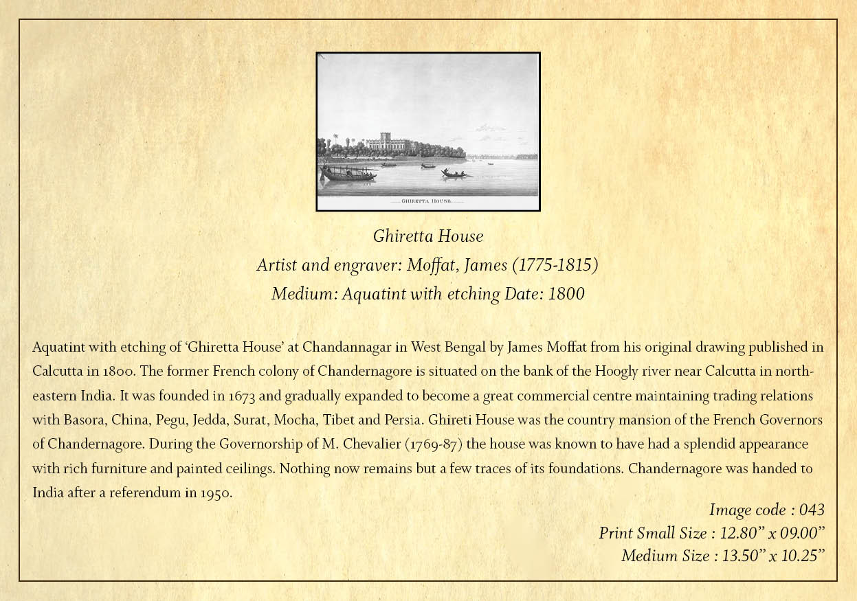 Ghiretta House (Code: 043) – Black & White Lithograph