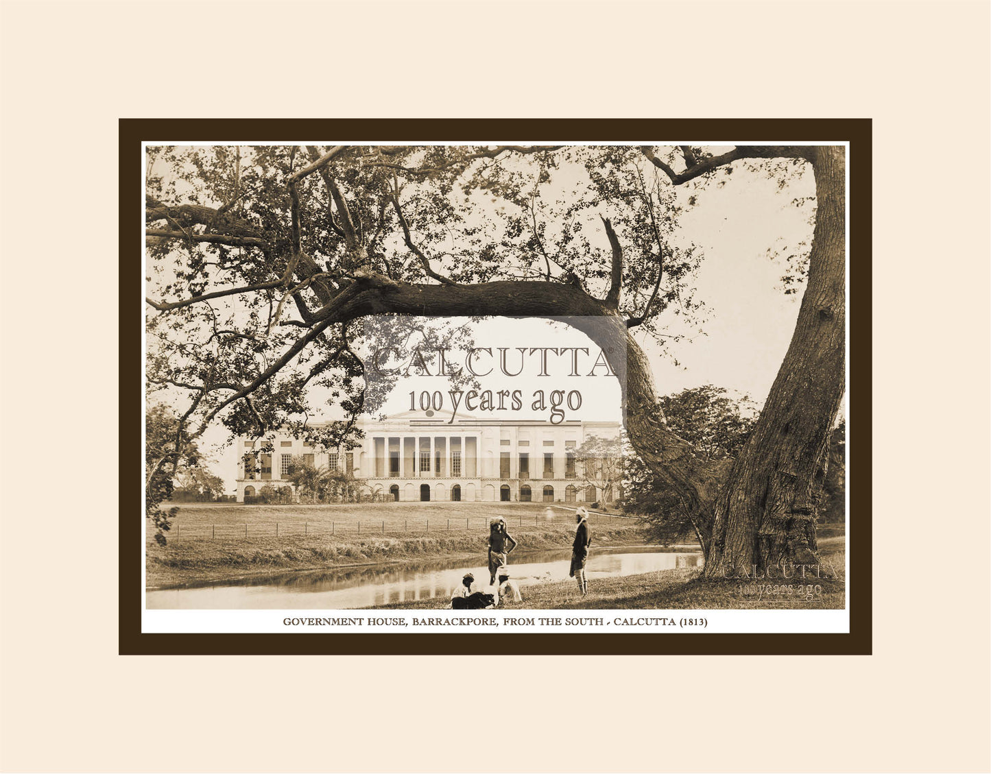 Government House, Barrackpore From The South (Code: 60) Mounted Photo Print