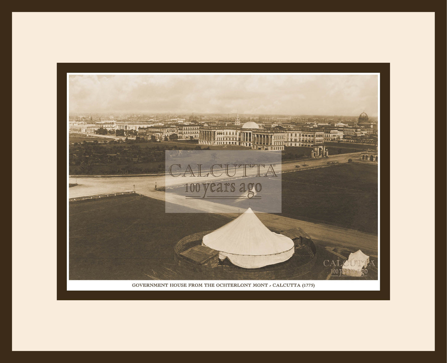 Government House From The Ochterlony Mont (Code: 59) Wood Frame