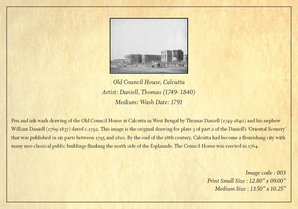 Old Council House (Code: 003) – Black & White Lithograph