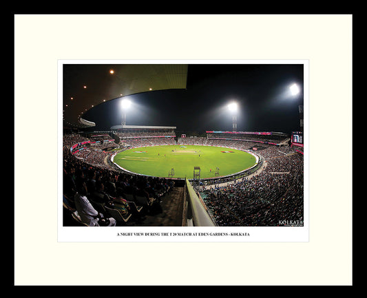 A Night View During the T20 Match at Eden Gardens – Artwork
