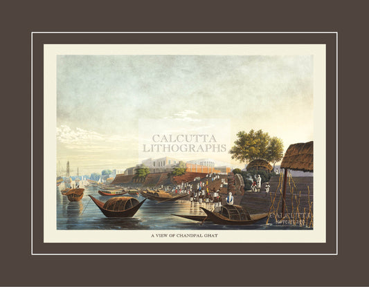 A View of Chandpal Ghat (Code: 008) – Coloured Lithograph