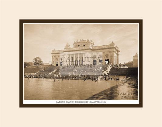 Bathing Ghat On The Hooghly (Code: 9) Mounted Photo Print