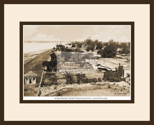 Barrackpore Church Near Calcutta  (Code: 6) Wood Frame