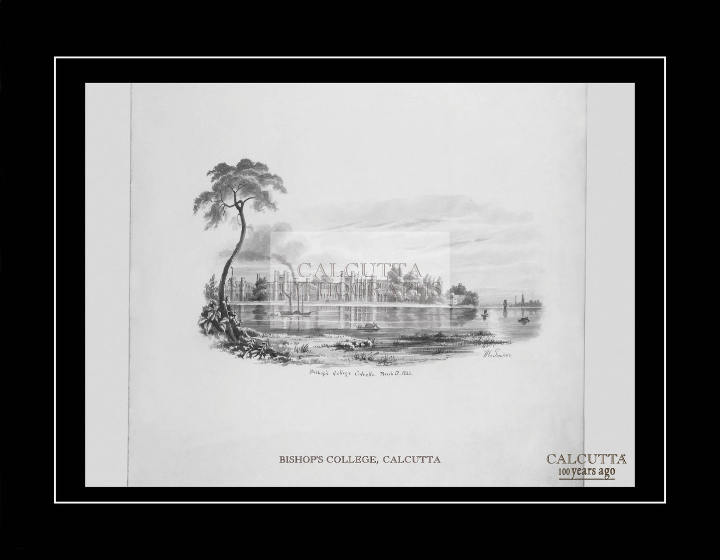 Bishop’s College, Calcutta (Code: 010) – Black & White Lithograph