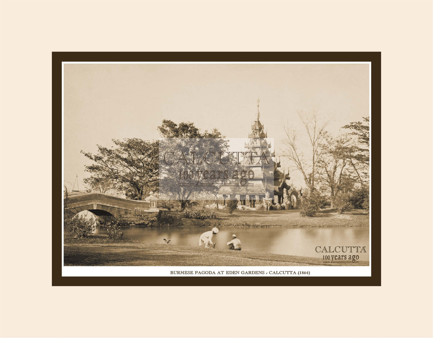 Burmese Pagoda At Eden Garden Park (Code: 16) Mounted Photo Print