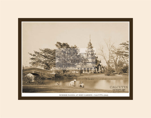 Burmese Pagoda At Eden Garden Park (Code: 16) Mounted Photo Print