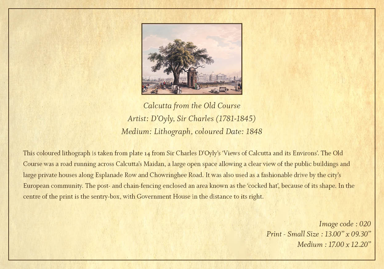 Calcutta from the Old Course (Code: 020) – Coloured Lithograph
