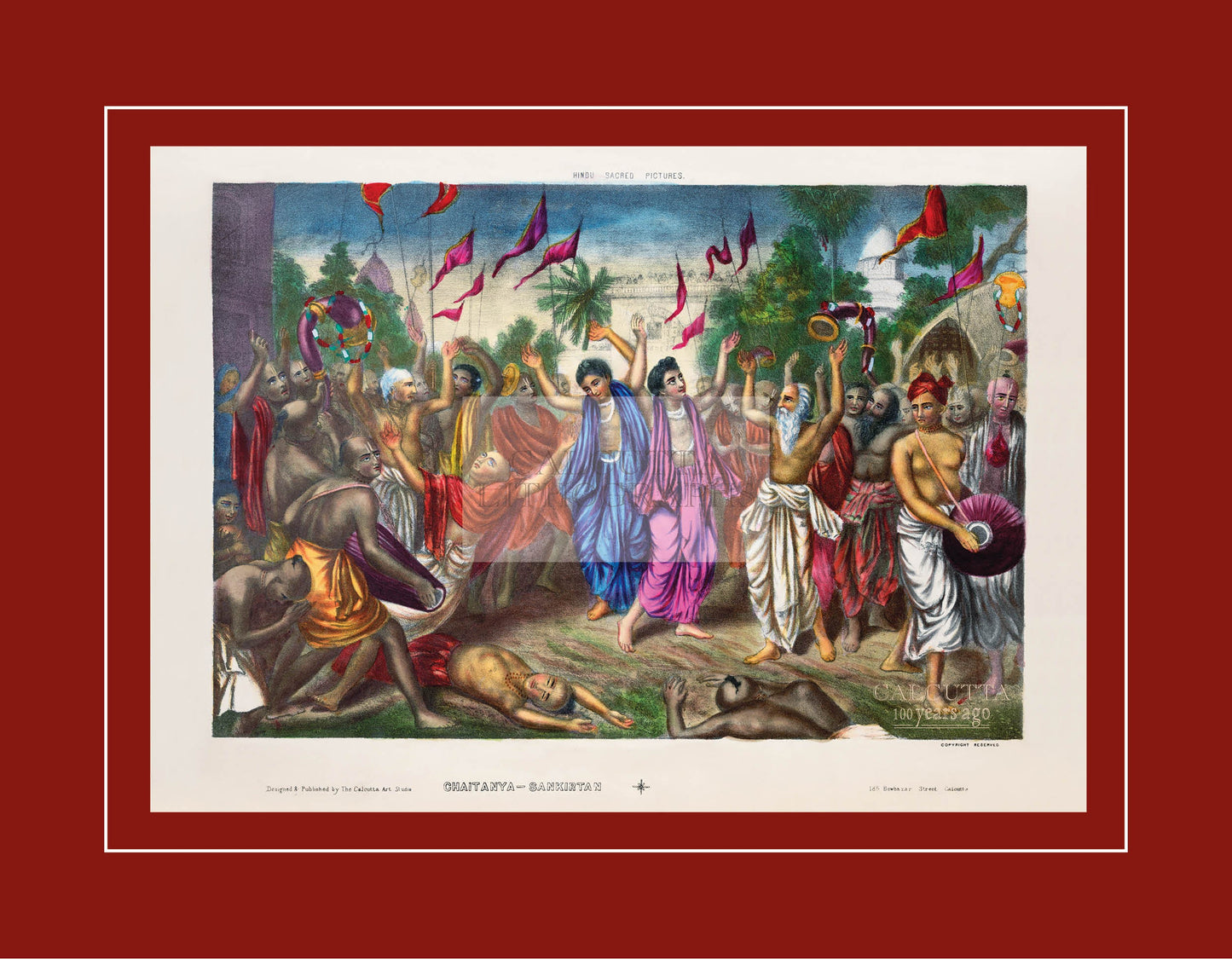 Chaitanya Sankirta (Code: 023) – Coloured Lithograph