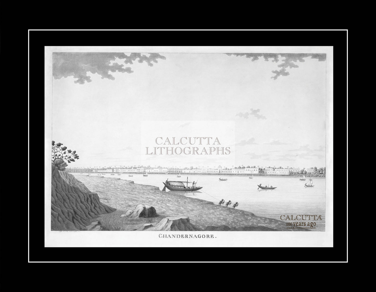 Chandernagore (Code: 011) – Black & White Lithograph
