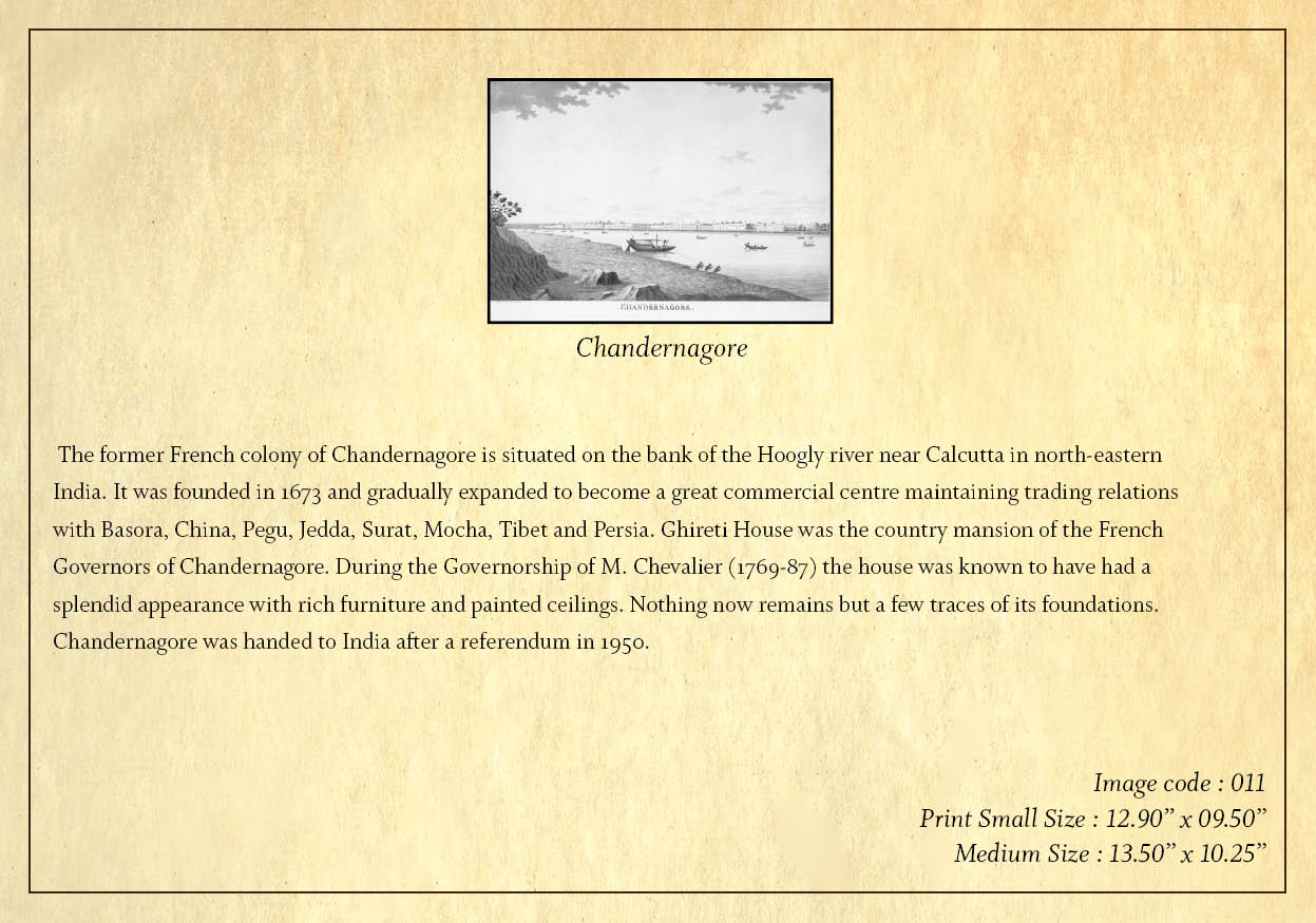 Chandernagore (Code: 011) – Black & White Lithograph