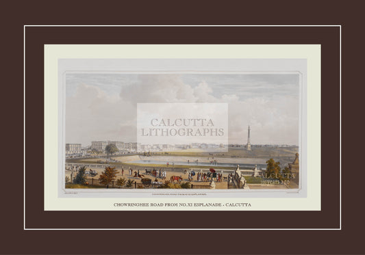 Chowringhee Road from XI Esplanade (Code: 110) – Coloured Lithograph