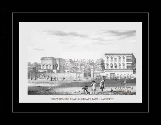 Chowringhee Road, General’s Tank (Code: 021) – Black & White Lithograph