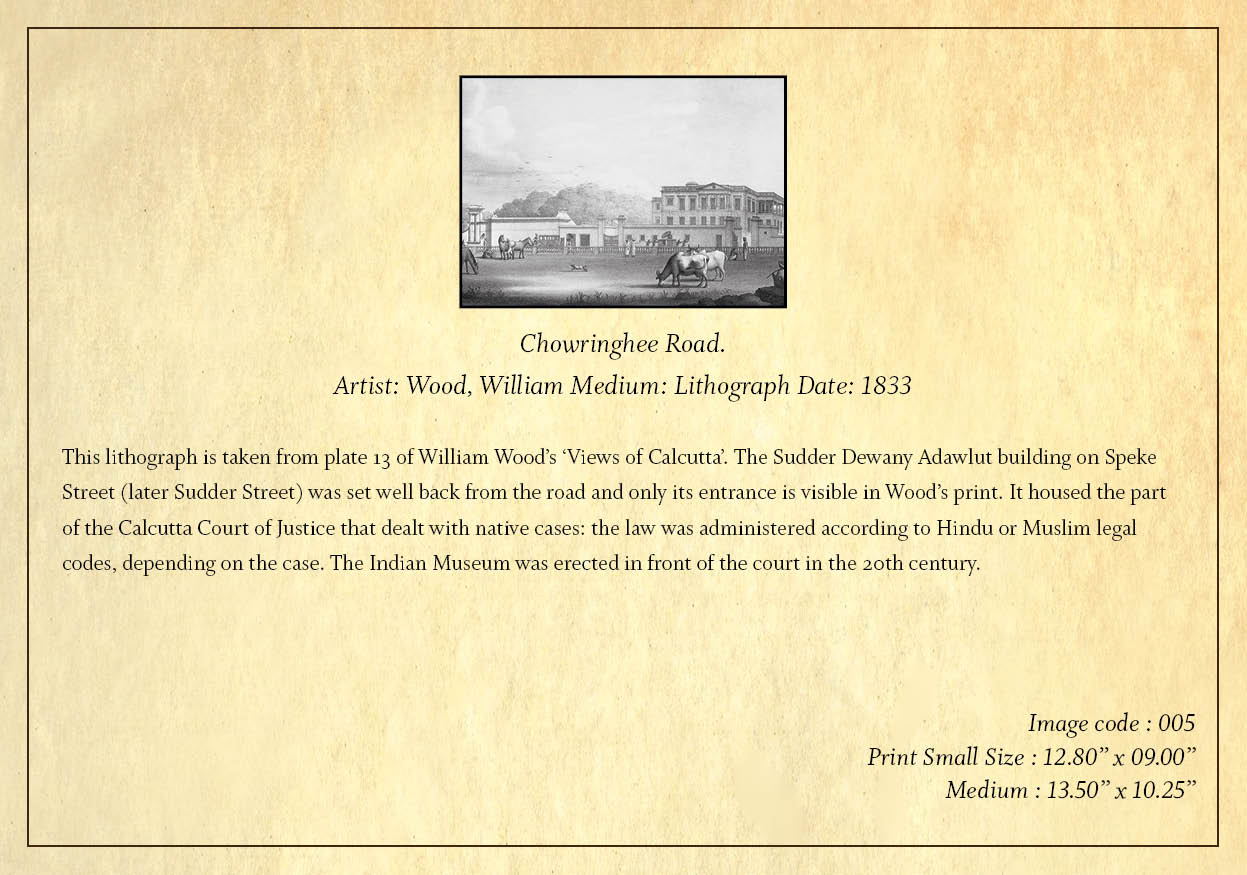 Chowringhee Road (Code: 005) – Black & White Lithograph