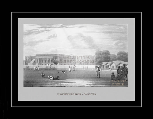Chowringhee Road – Calcutta	- 2 (Code: 014) – Black & White Lithograph