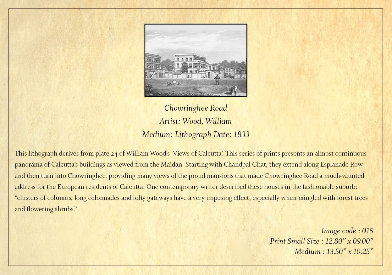 Chowringhee Road - 3 (Code: 015) – Black & White Lithograph
