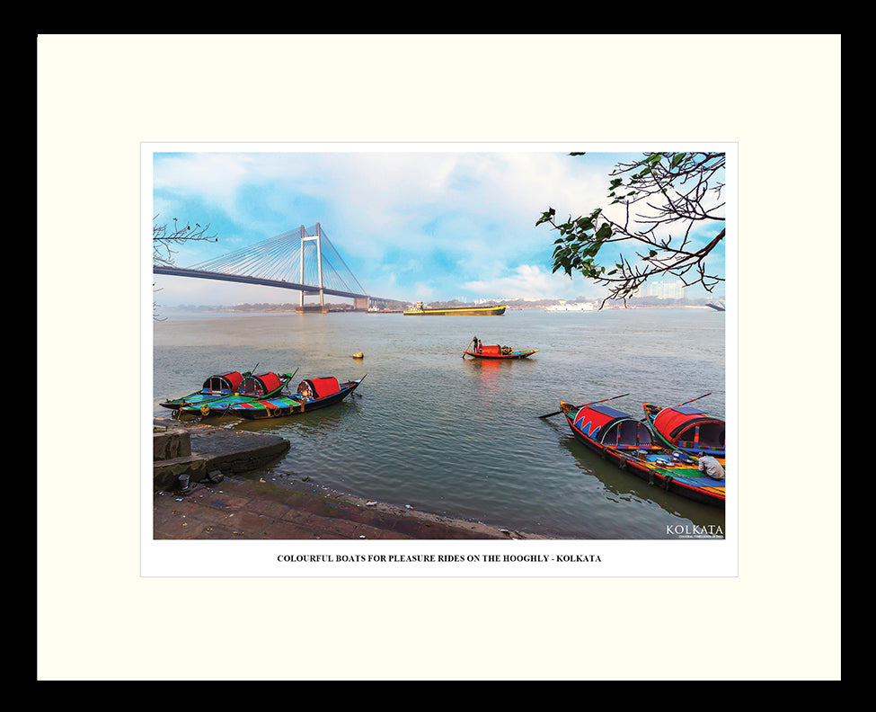 Colourful Boats for Pleasure Rides on the Hooghly – Artwork