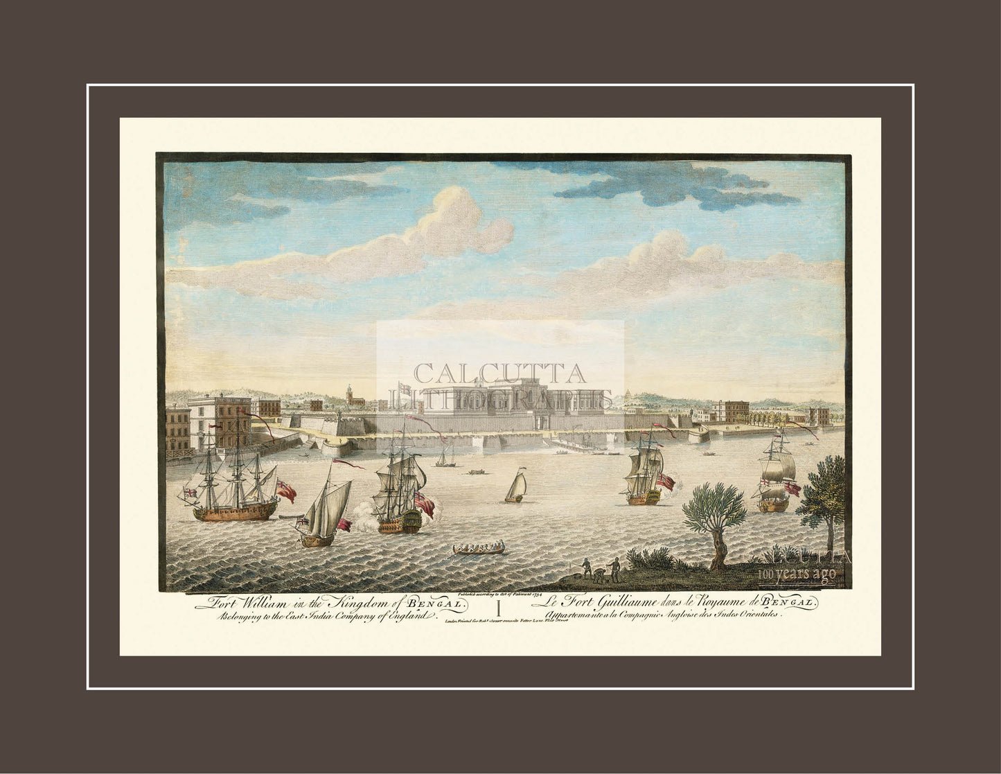 Fort William in the Kingdom of Bengal (Code: 035) – Coloured Lithograph