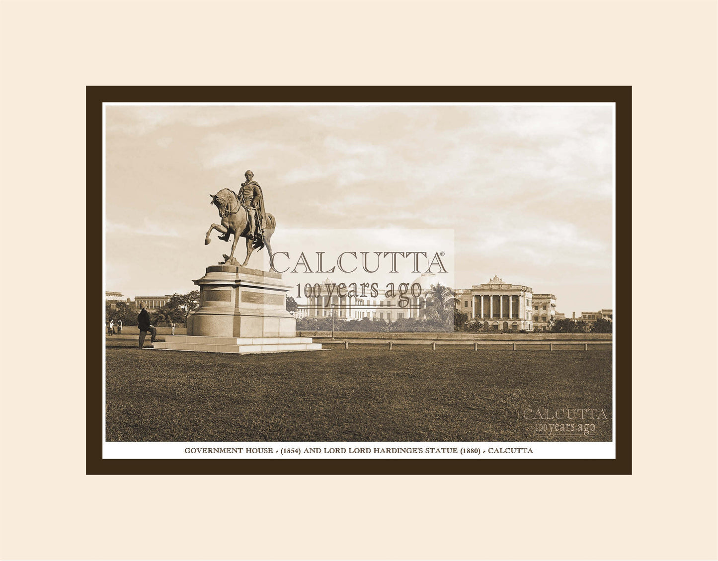 Government House And Lord Hardinges Statue (Code: 56) Mounted Photo Print