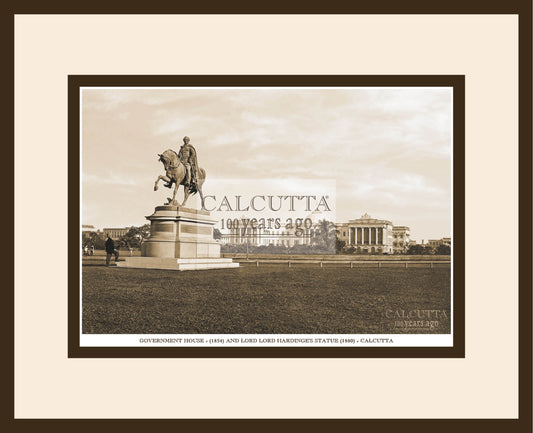 Government House And Lord Hardinges Statue (Code: 56) Wood Frame