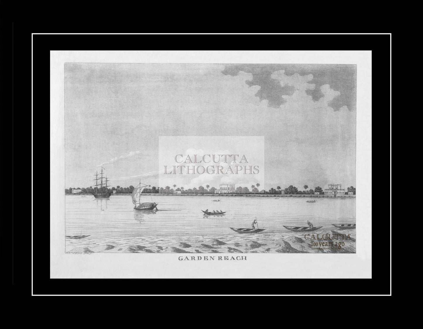 Garden Reach – 1 (Code: 038) – Black & White Lithograph