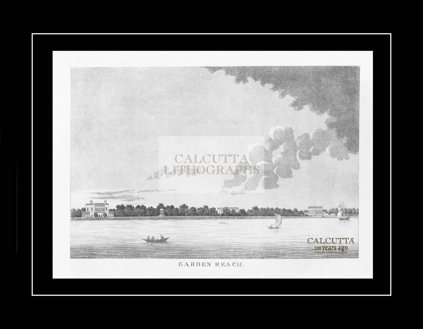 Garden Reach – 2 (Code: 039) – Black & White Lithograph