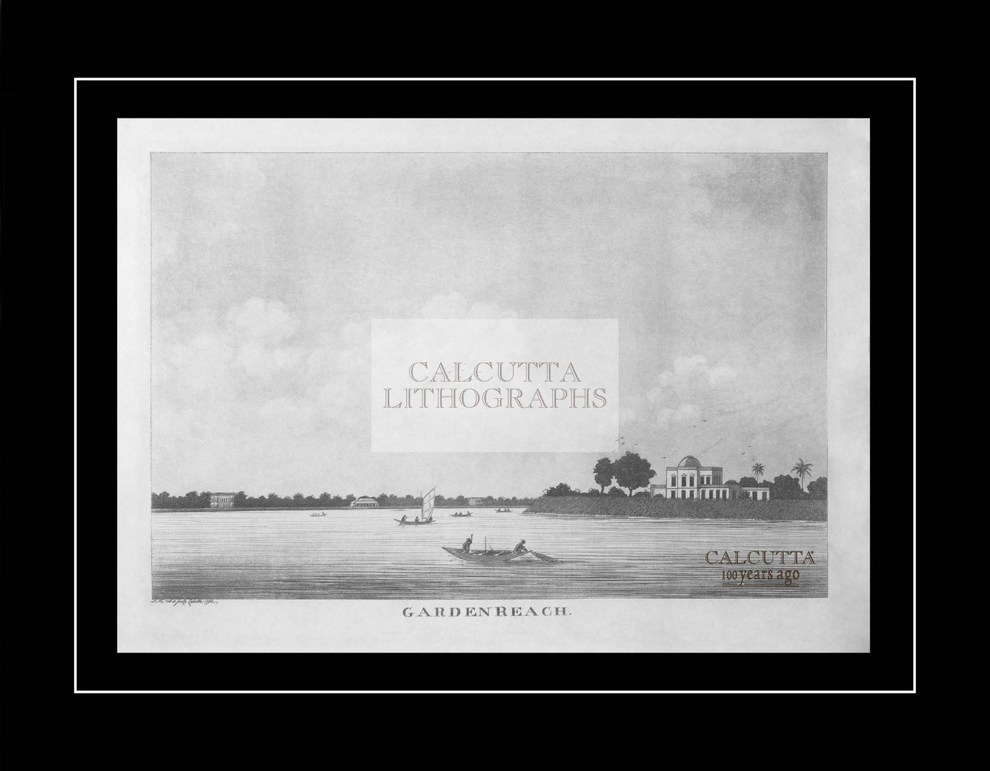 Garden Reach - 3 (Code: 040) – Black & White Lithograph