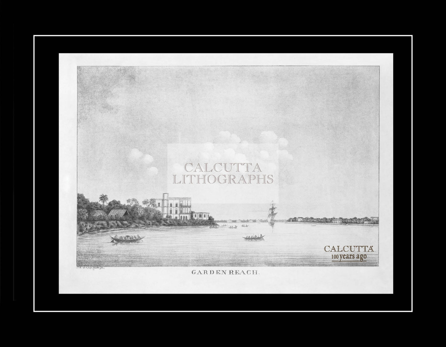 Garden Reach – 4 (Code: 041) – Black & White Lithograph