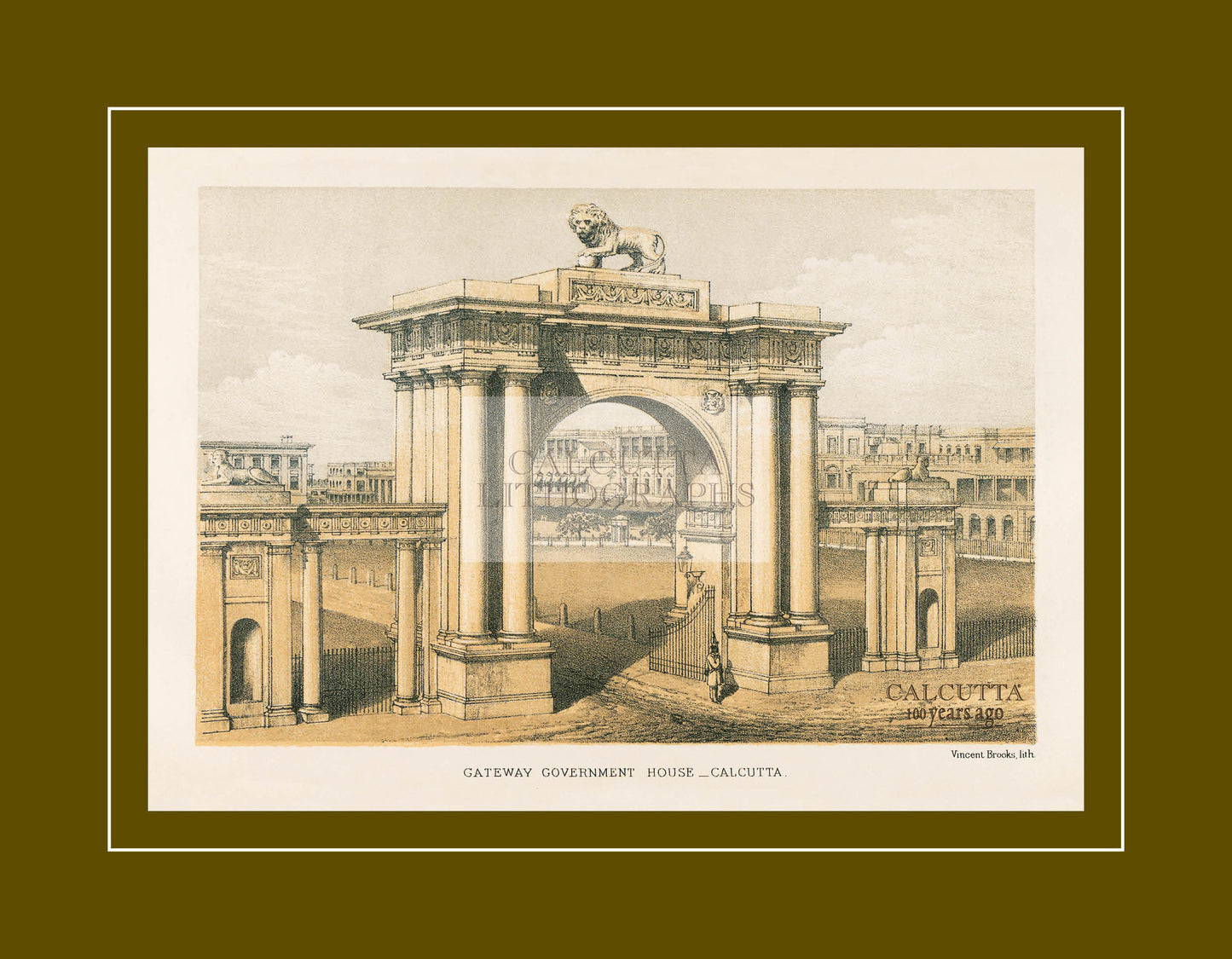 Gateway Government House (Code: 037) – Coloured Lithograph