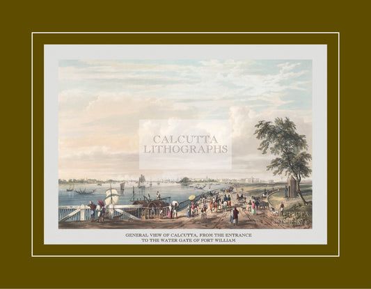 General View of Calcutta (Code: 038) – Coloured Lithograph