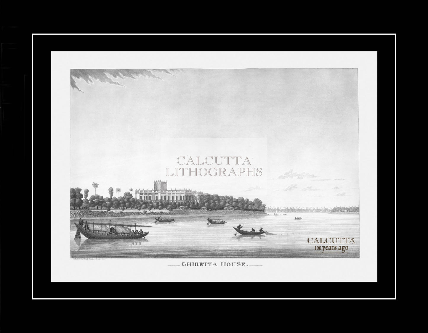 Ghiretta House (Code: 043) – Black & White Lithograph