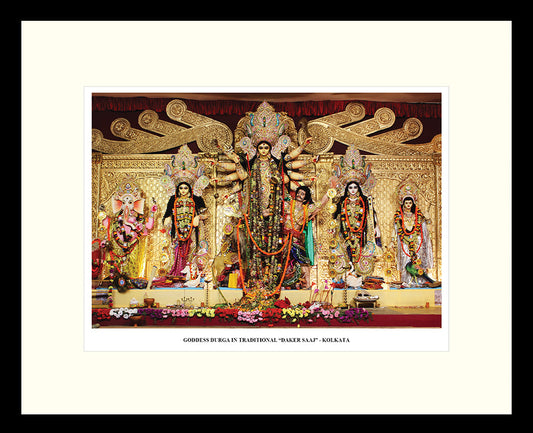 Goddess Durga in Traditional “Daker Saaj” – Artwork
