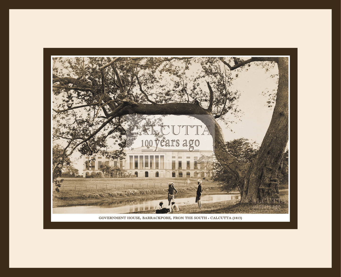 Government House, Barrackpore From The South  (Code: 60) Wood Frame