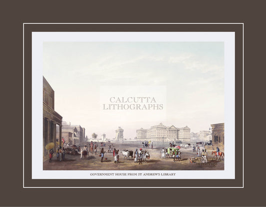 Government House from St. Andrew’s Library (Code: 042) – Coloured Lithograph