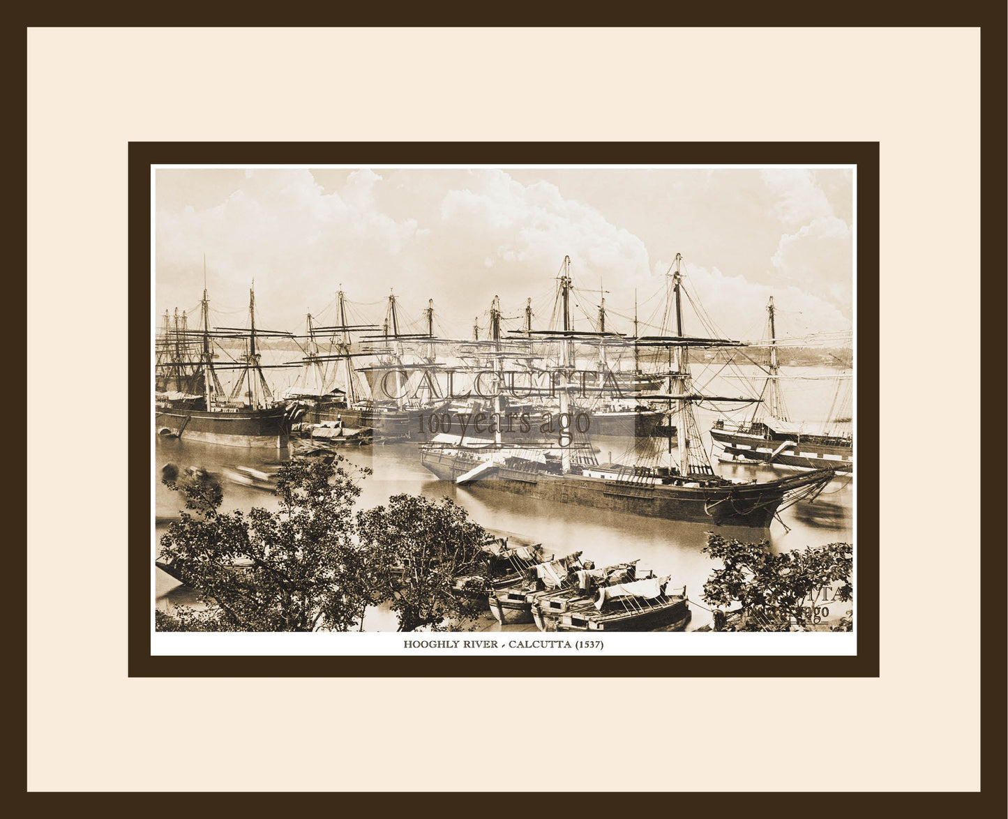 Hooghly River (Code: 72) Wood Frame