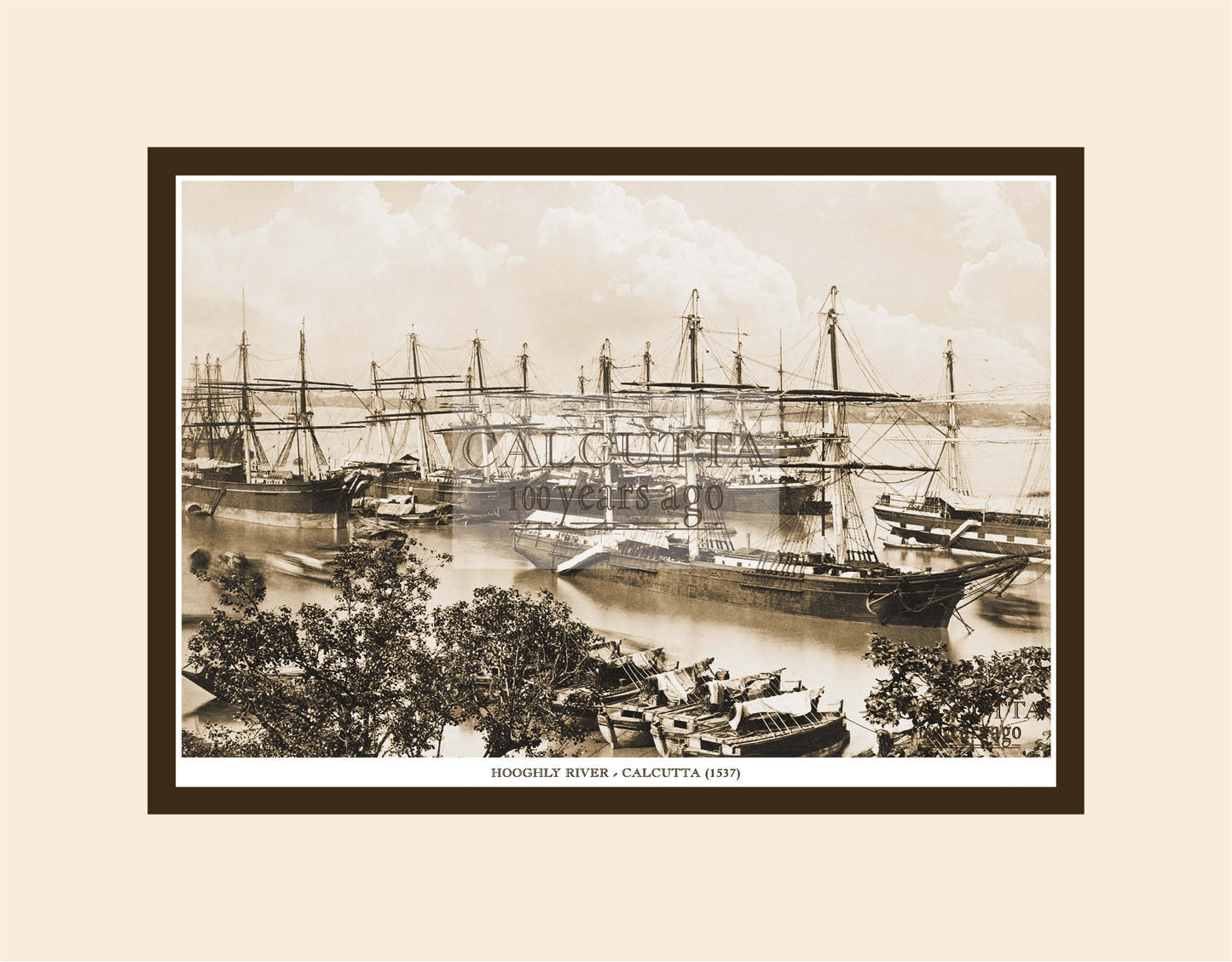 Hooghly River (Code: 72) Mounted Photo Print