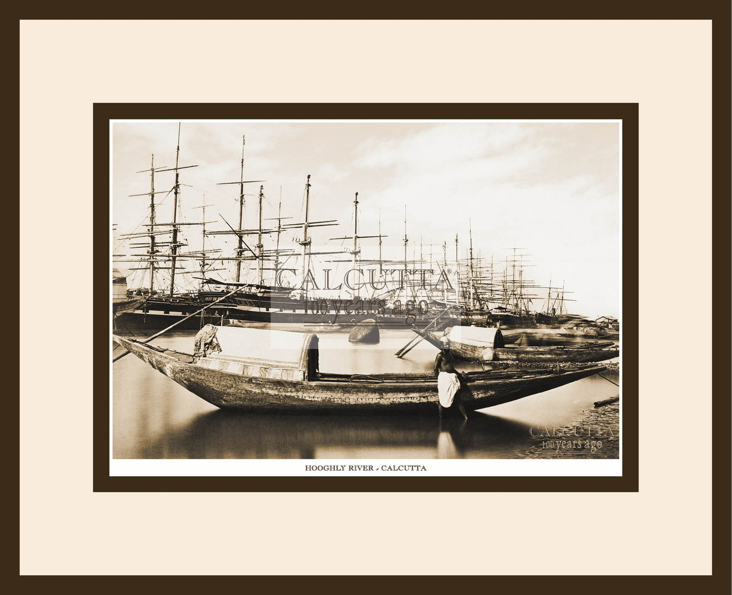 Hooghly River (Code: 74) Wood Frame