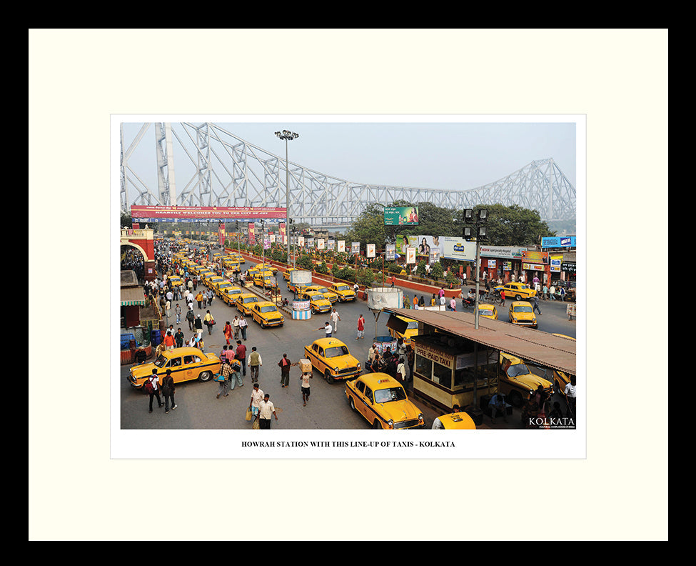 Howrah Station with Its Line-up of Taxis – Artwork