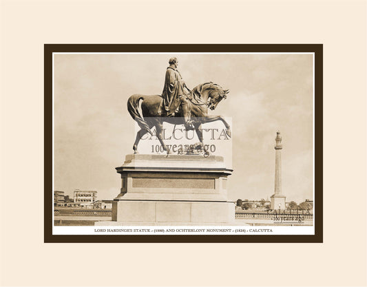 Lord Hardinges Statue And Ochterlony Monument (Code: 85) Mounted Photo Print
