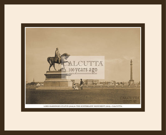 Lord Hardinges Statue And Ochterlony Monument (Code: 86) Wood Frame