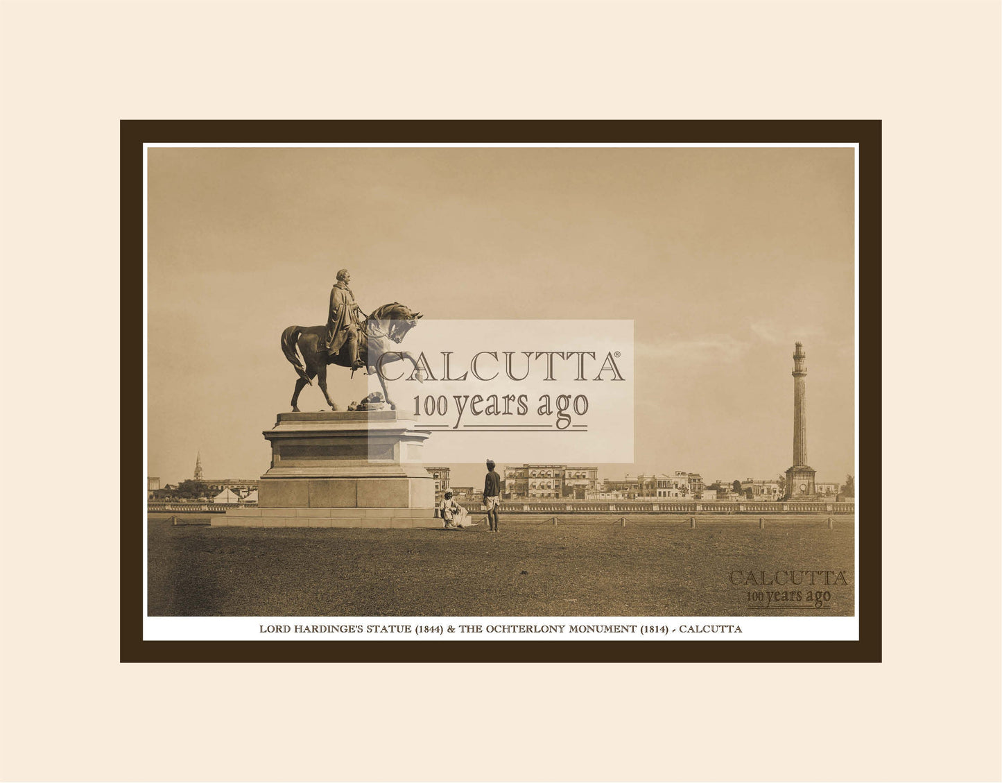 Lord Hardinges Statue And Ochterlony Monument (Code: 86) Mounted Photo Print