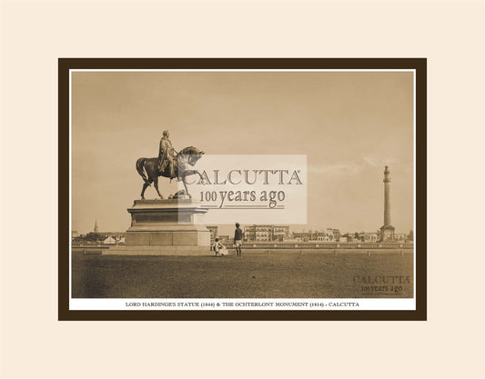 Lord Hardinges Statue And Ochterlony Monument (Code: 86) Mounted Photo Print