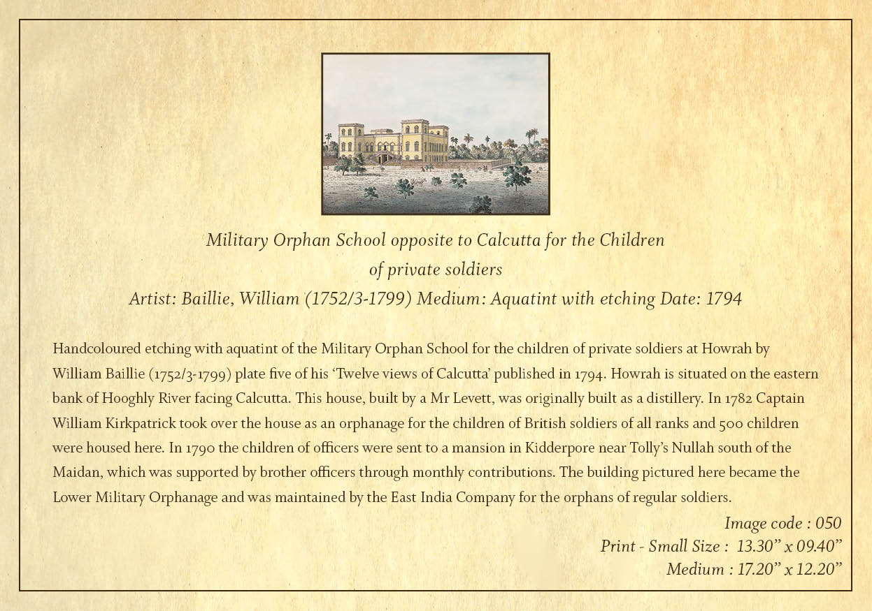 Military Orphan School (Code: 050) – Coloured Lithograph