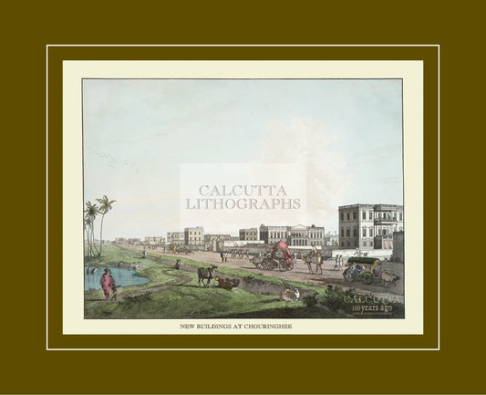 New Buildings at Chouringhee (Code: 052) – Coloured Lithograph